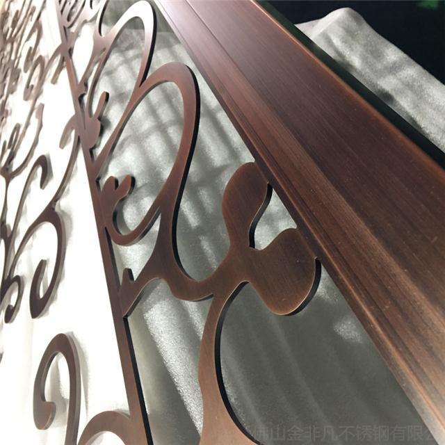 廠家直銷紅古銅中式屏風(fēng) 304不銹鋼書(shū)房裝飾屏風(fēng) 定制仿古插屏 紅古銅不銹鋼屏風(fēng)