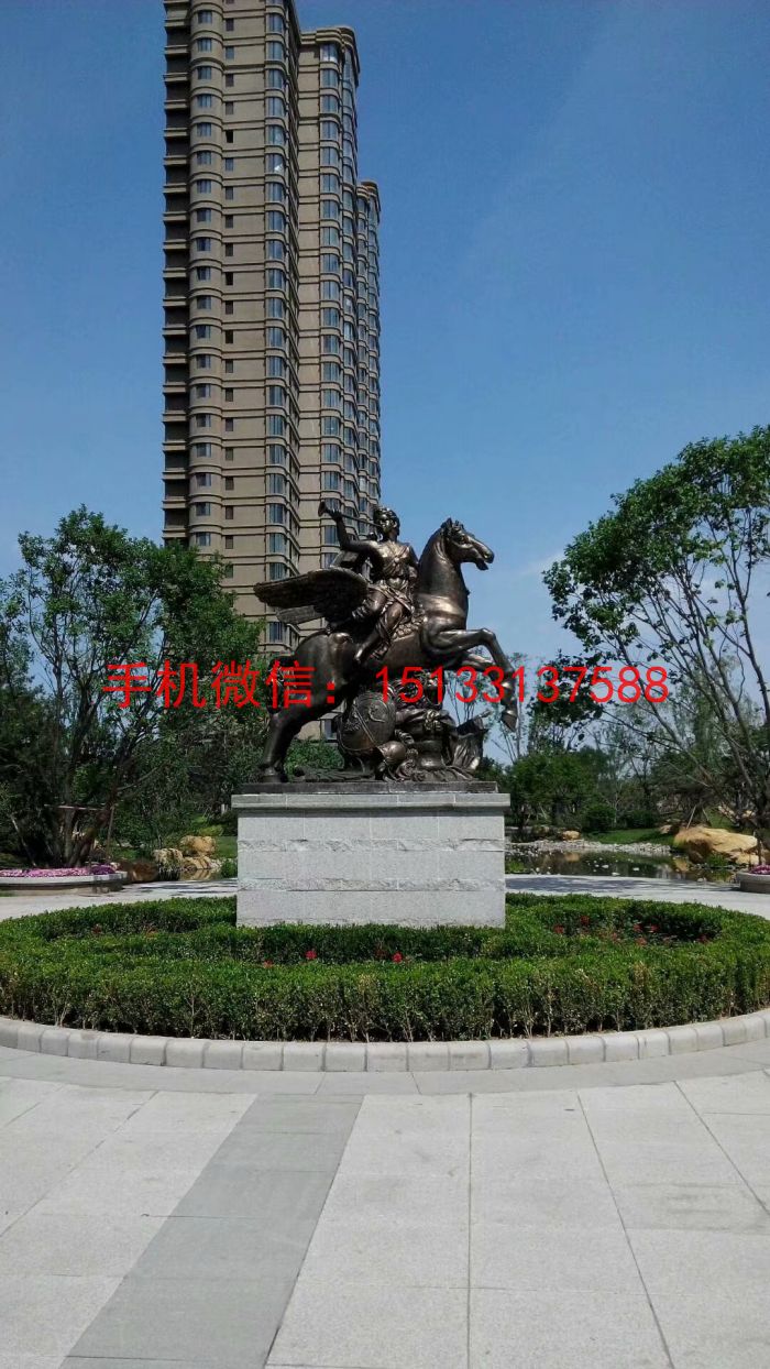玻璃鋼仿銅人物雕塑，小區(qū)人物雕塑