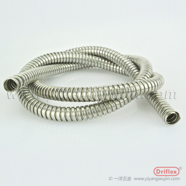 天津一洋五金 3304不銹鋼金屬穿線軟管雙扣裸管
