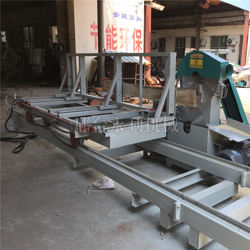 大型硬雜木圓木推臺(tái)鋸價(jià)格　4米圓木推臺(tái)鋸視頻 全自動(dòng)圓木推臺(tái)鋸廠家