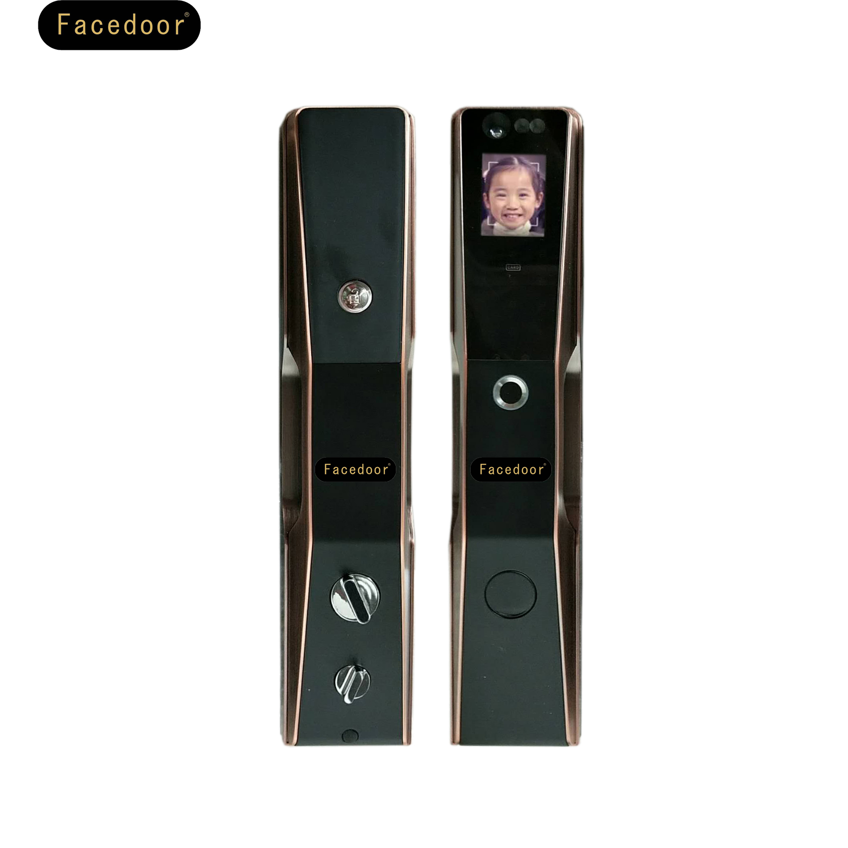 Face door全自動人臉識別指紋密碼家用防盜鎖
