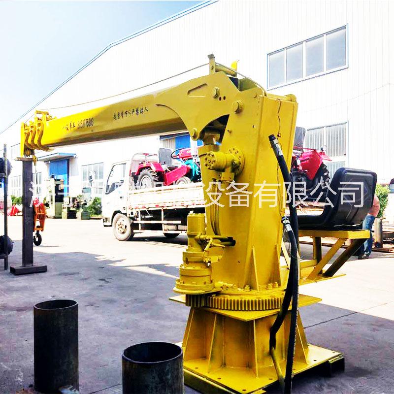 3噸微型船吊 船用吊機(jī)定做 海南船舶制造廠船用起重設(shè)備 船載隨船起重機(jī)廠家