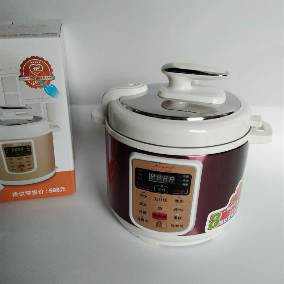 廠家批發(fā)家用智能5L電壓力鍋 液晶顯示智能預(yù)約煮飯功能