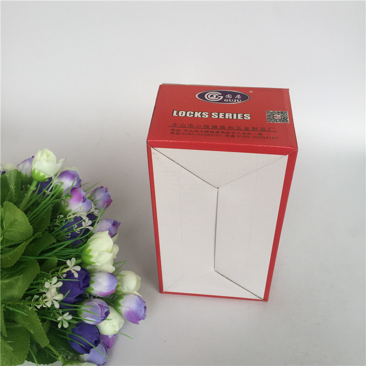 折疊彩盒定做 門把手包裝紙盒安全門鎖包裝盒子
