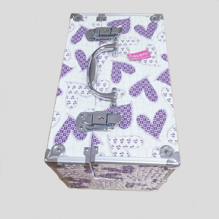 皮質(zhì)化妝箱雙開鋁制化妝箱手提多層美容紋繡美甲工具收納箱