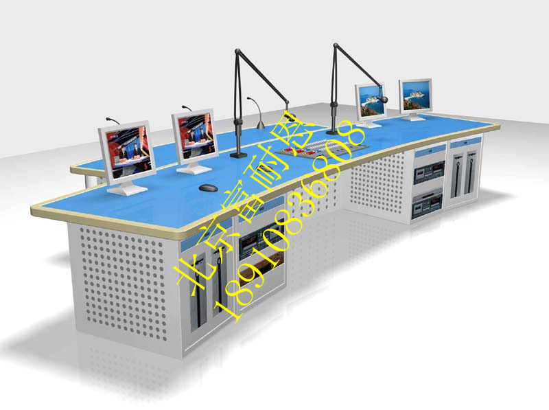 新聞播音桌 演播室訪談桌 演播桌廠家直銷
