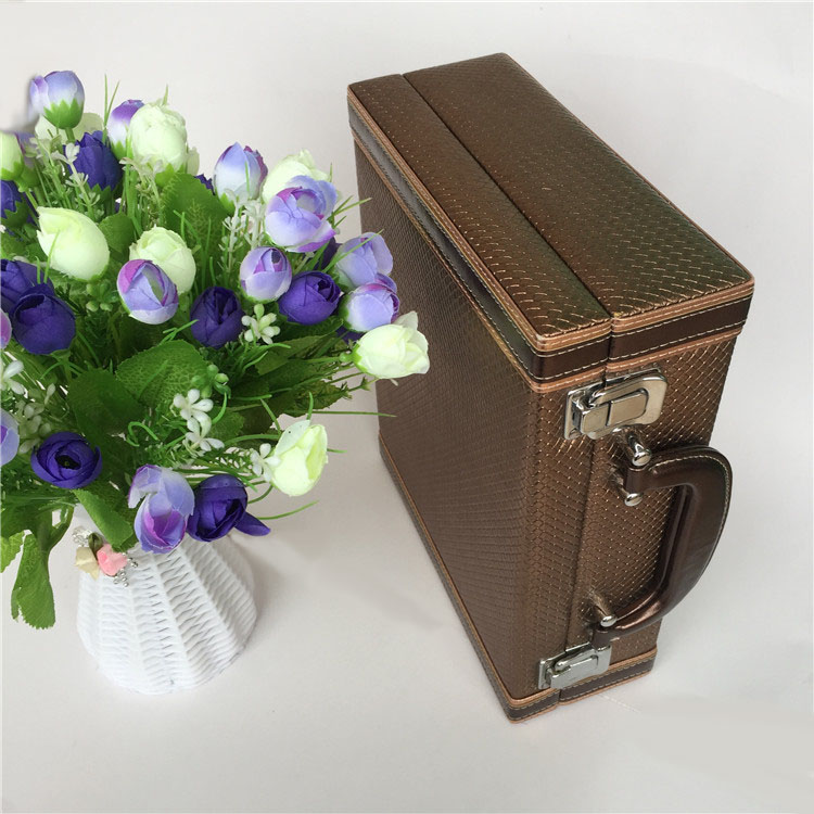 皮質(zhì)手提化妝箱 手提化妝品收納盒彩妝皮盒皮質(zhì)化妝箱