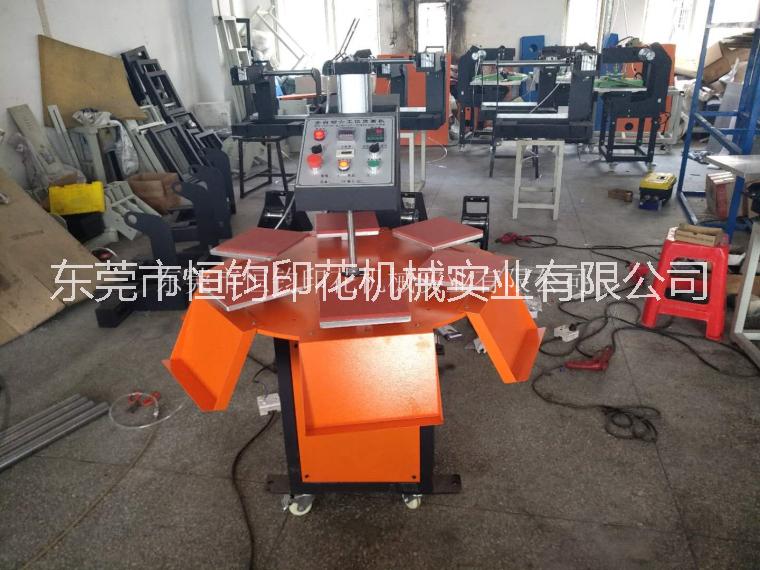 氣動式六工位燙畫機氣動式六工位熱轉(zhuǎn)印機采用工作效率快