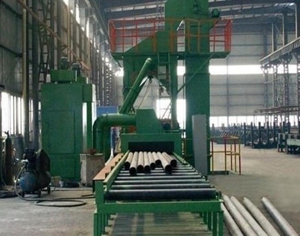 廠家供應(yīng)螺紋鋼拋丸除銹機(jī)，鋼筋除銹機(jī)