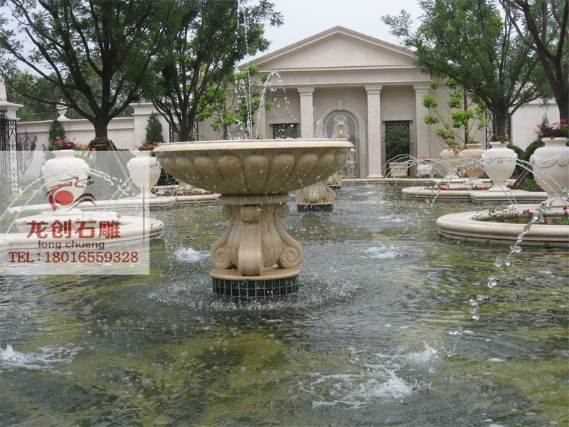 噴泉水缽廠家 黃銹石水缽 園林景觀工程水缽