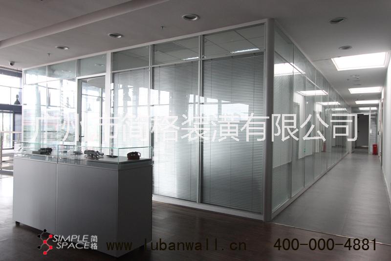 高隔間-雙玻百葉系列-90款 90百葉隔斷玻璃隔斷墻雙玻隔斷