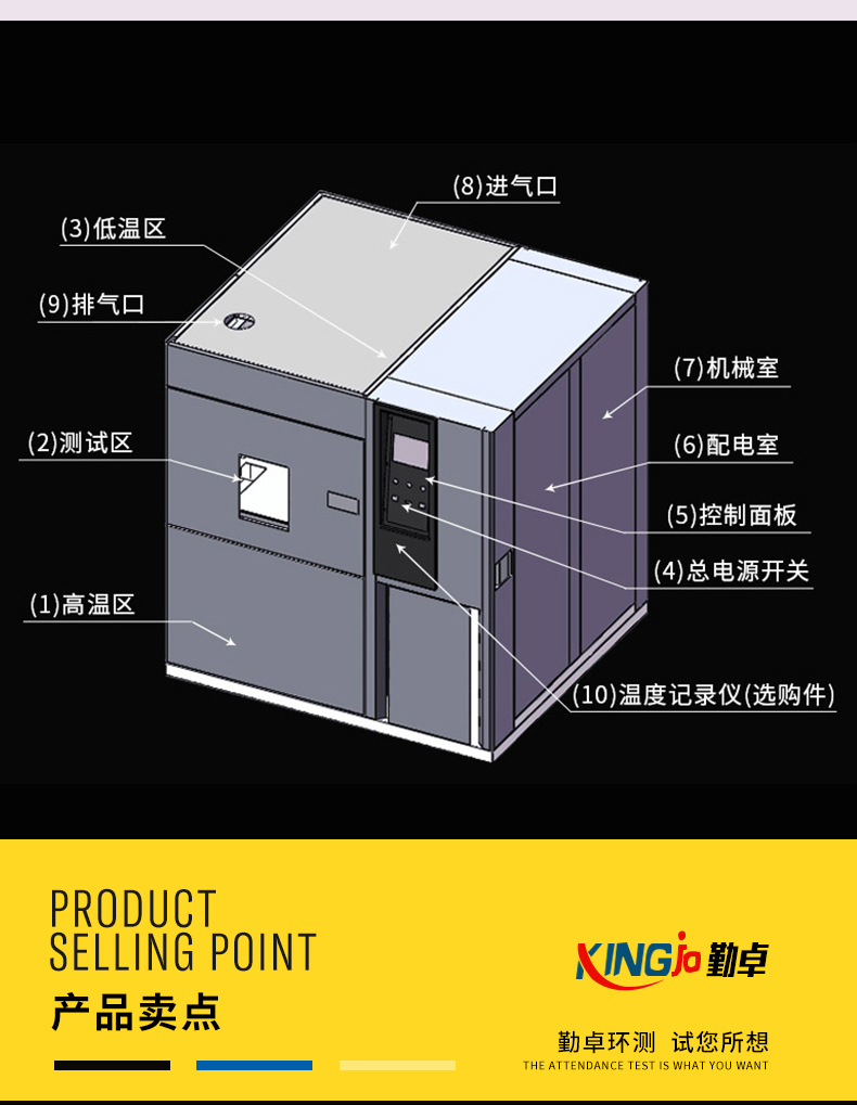 勤卓品牌可移動式冷熱沖擊試驗機廠家