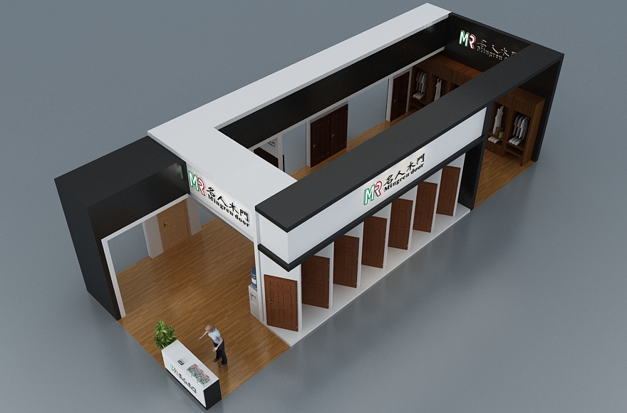 五金建材展位申請  展臺3D模型  廣州五金建材展位搭建0元設計