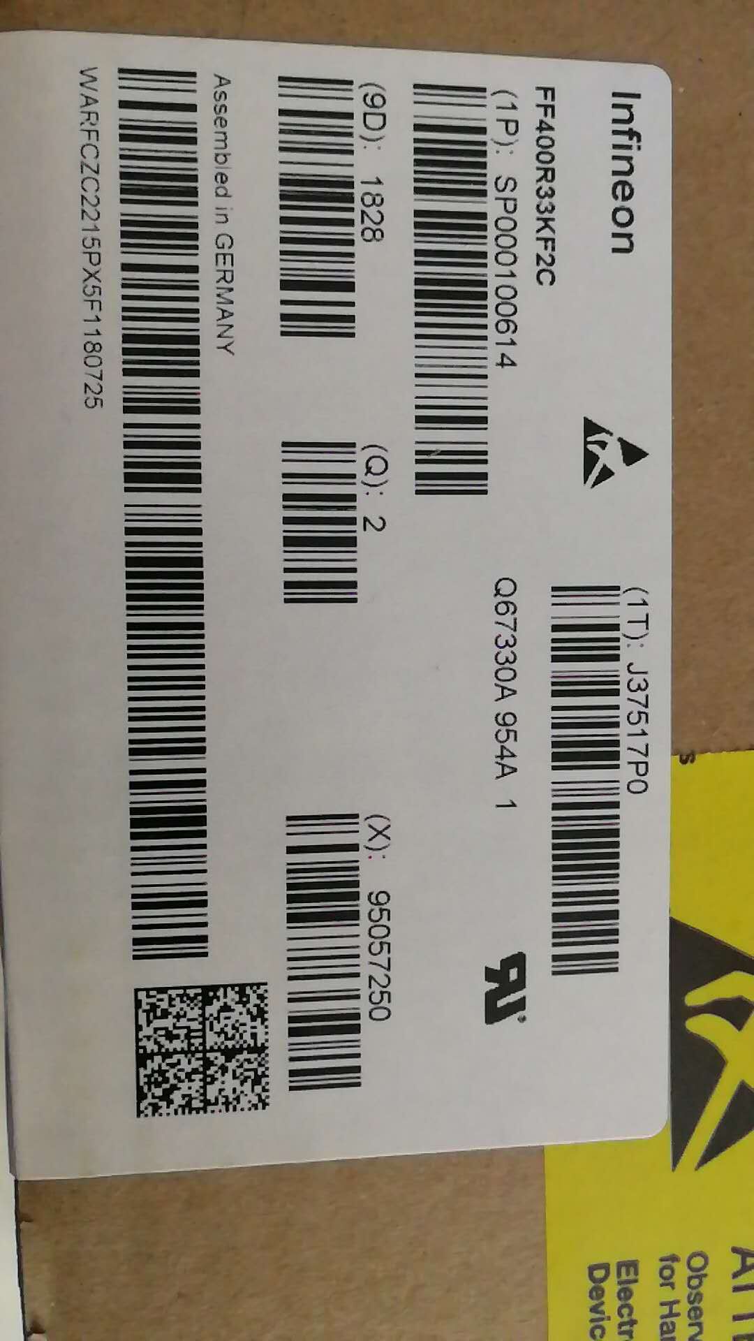 FF1400R12IP4武漢穗豐源電子科技有限公司