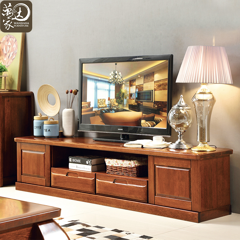 直銷簡約中式實木電視柜客廳電視柜