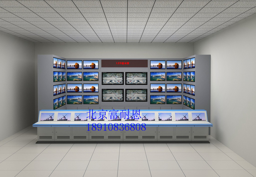 定制監(jiān)控電視墻機(jī)柜 拼接大屏支架