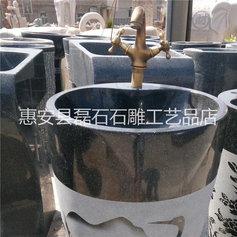 福建廠家現(xiàn)貨 石雕洗手盆花崗巖材質(zhì)洗臉盆雕塑園林酒店洗漱擺件