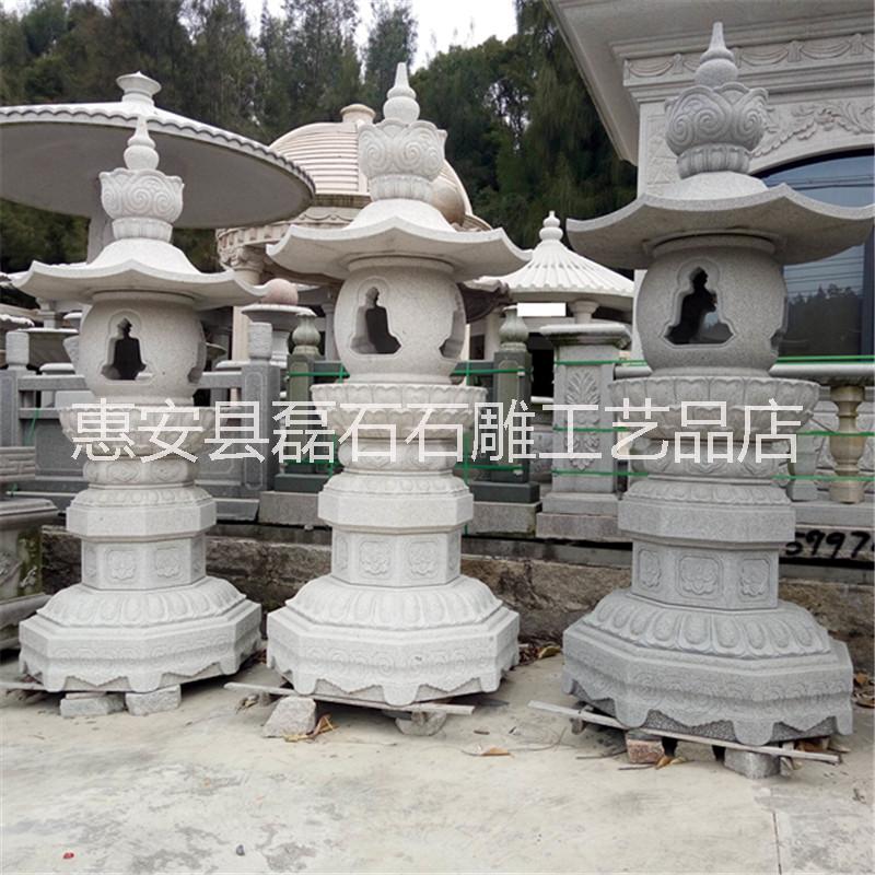 福建廠家直銷 石雕佛塔仿古做舊花崗巖舍利塔寺廟擺件