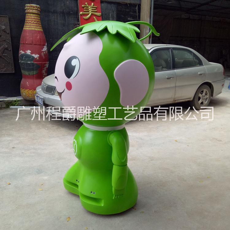 廣州雕塑廠家批量定做 玻璃鋼卡通機器人雕塑 企業(yè)吉祥物機器人造型展廳美陳裝飾品