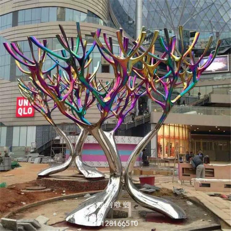 商場(chǎng)雕塑，商場(chǎng)樹(shù)擺件雕塑，不銹鋼商場(chǎng)樹(shù)雕塑廠家