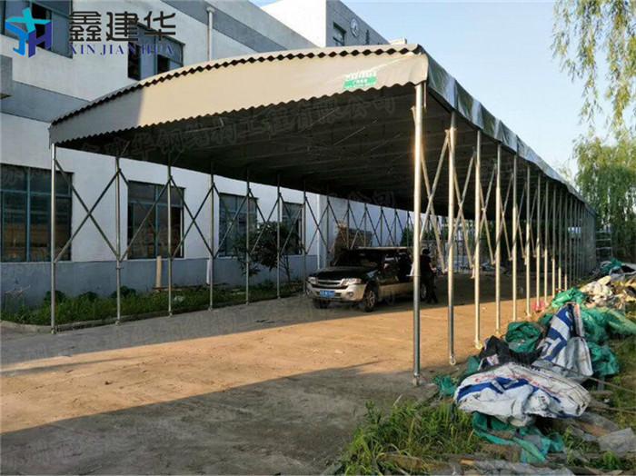 東阿縣移動(dòng)推拉伸縮工廠雨篷定做 大型雨篷廠家