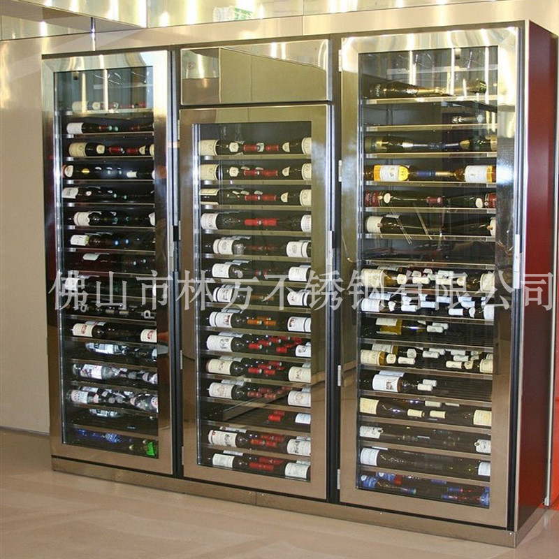 訂做加工不銹鋼酒柜酒架、佛山不銹鋼酒架定制廠家，玫瑰金酒架