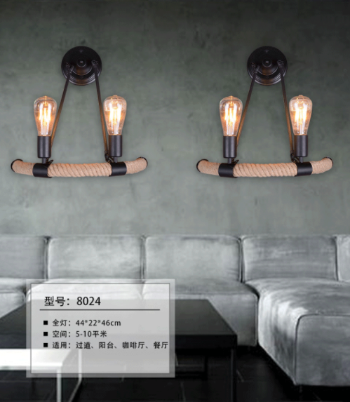 直銷走廊麻繩壁燈 工業(yè)風(fēng)走廊麻繩壁燈 壁燈 吊燈 水晶吸頂燈 吸頂燈