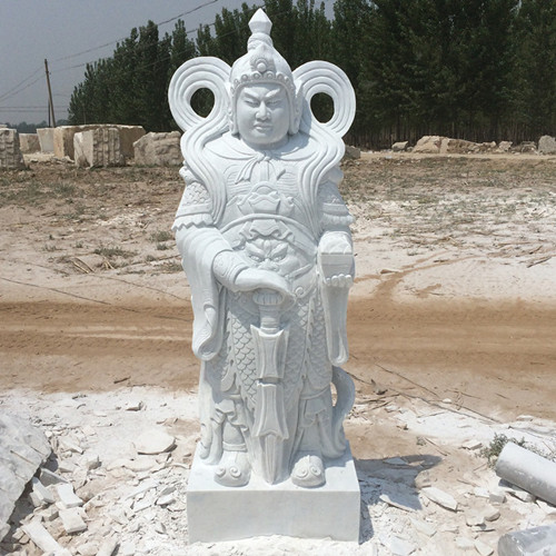 豐路雕塑 大理石石雕關(guān)公雕像擺件