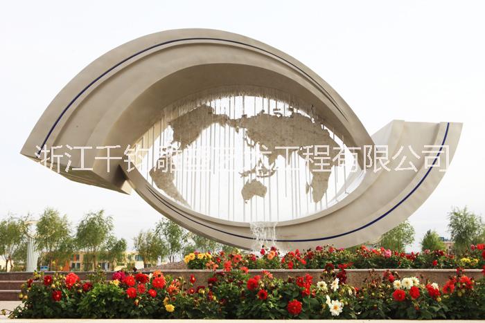 千鈞雕塑大型廣場(chǎng)主題雕塑視界雕塑，不銹鋼雕塑