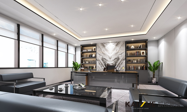 就像冬天里加了一抹夏意-達(dá)蒙安防辦公室裝飾設(shè)計