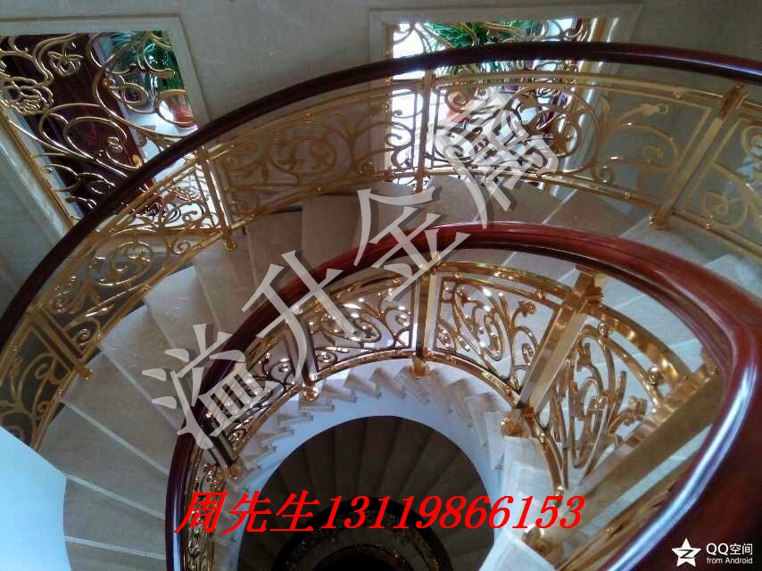 現(xiàn)代鋁藝樓梯護(hù)欄定做規(guī)范 銅雕花欄桿設(shè)計標(biāo)準(zhǔn)   鋁藝樓梯扶手