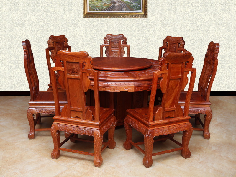 闊葉黃檀*花梨木家具彪云餐桌餐