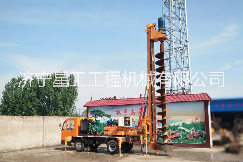 武漢車載打樁機 房屋地基建筑樁工機械 山東長螺旋廠家 長螺旋車載打樁機