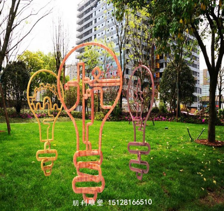 景觀燈泡雕塑 不銹鋼公園雕塑廠家