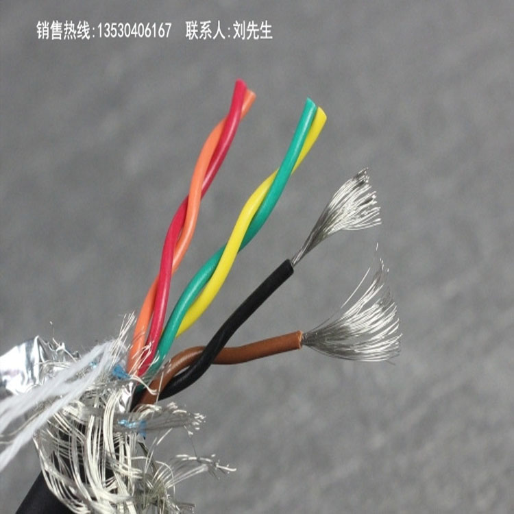 6芯柔性拖鏈電纜0.3平方TRVSP3×2×0.3雙絞*耐油耐彎折電纜線