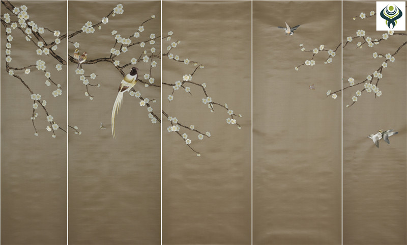 蘇州工筆花鳥壁畫||蘇州工筆花鳥墻體彩繪|蘇州工筆花鳥壁畫圖片