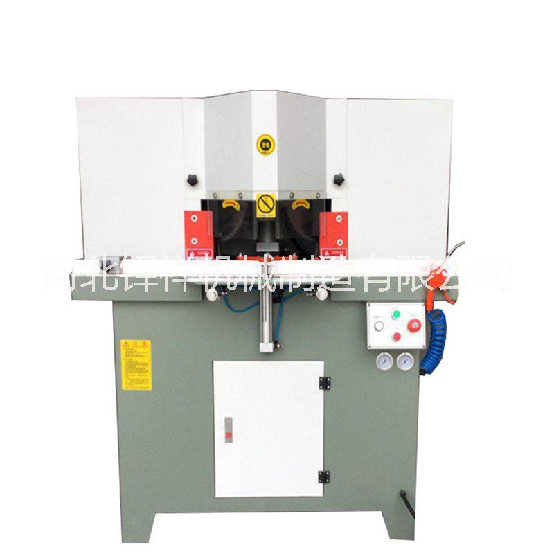 45度鋁材切角機精密45度雙頭切角機非標(biāo)加高切角機鋁合金加工設(shè)備鋁材切割機