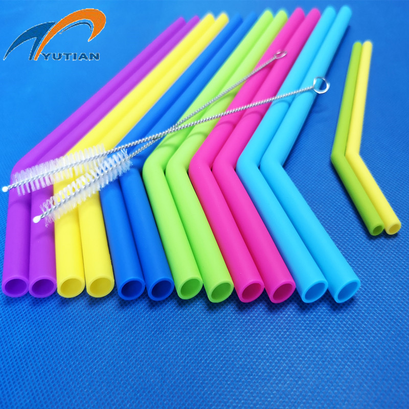 東莞工廠制造彩色食品級硅膠吸管銷售食品級硅膠軟吸管