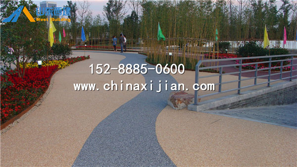 東莞市彩色透水膠結(jié)劑;石碣鎮(zhèn)露骨料透水混凝土 生態(tài)透水地坪