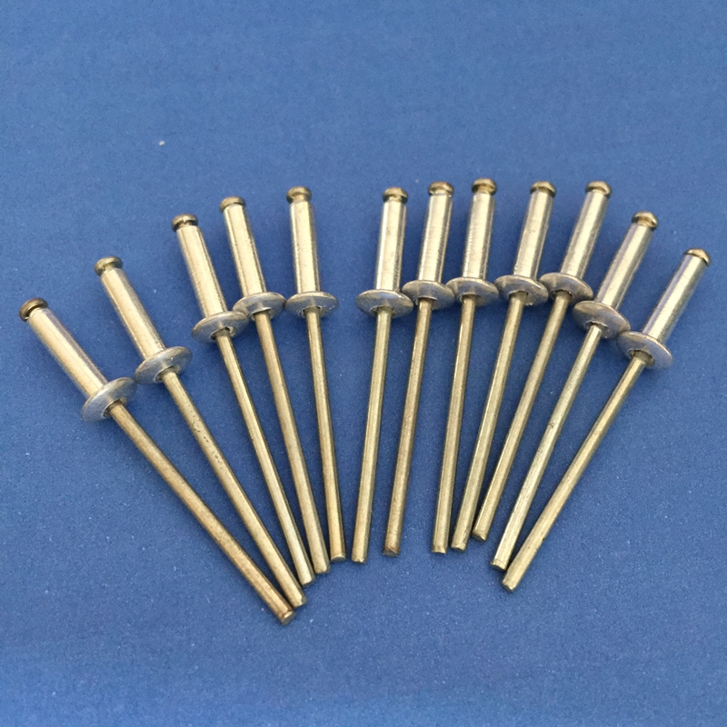 申合五金  GB /T 12618-1990 開(kāi)口型扁圓頭抽芯鉚釘 白鋅