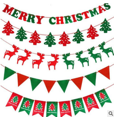 廠家直銷毛氈裝飾品，圣廠家直銷毛氈裝飾品，毛氈掛件，圣誕樹(shù)掛件，圣誕小彩旗可定制，毛氈飾品