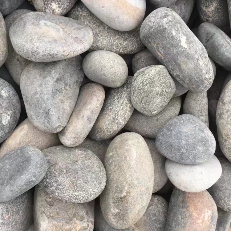 現(xiàn)貨批發(fā) 園藝機(jī)制石 白色石材石料 魚缸裝飾鋪地鵝卵石雨花石