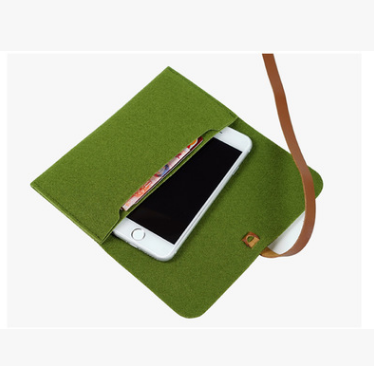 男士女士手機(jī)耳塞毛氈包，彩色毛氈包，批發(fā)定制毛氈耳機(jī)包