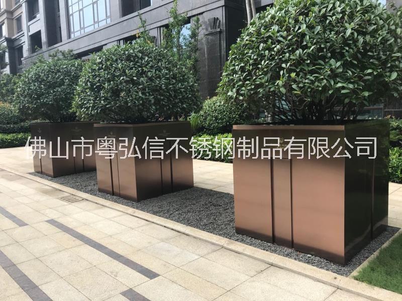 不銹鋼花箱廠家定做 不銹鋼大花盆噴涂處理