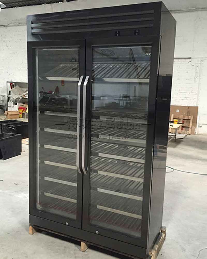 不銹鋼智能恒溫酒柜_弧形不銹鋼酒柜定制_酒店酒窖酒柜定制_彩色不銹鋼酒柜酒架