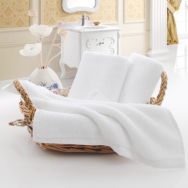 廠家批發(fā)*酒店賓館純棉方巾白色