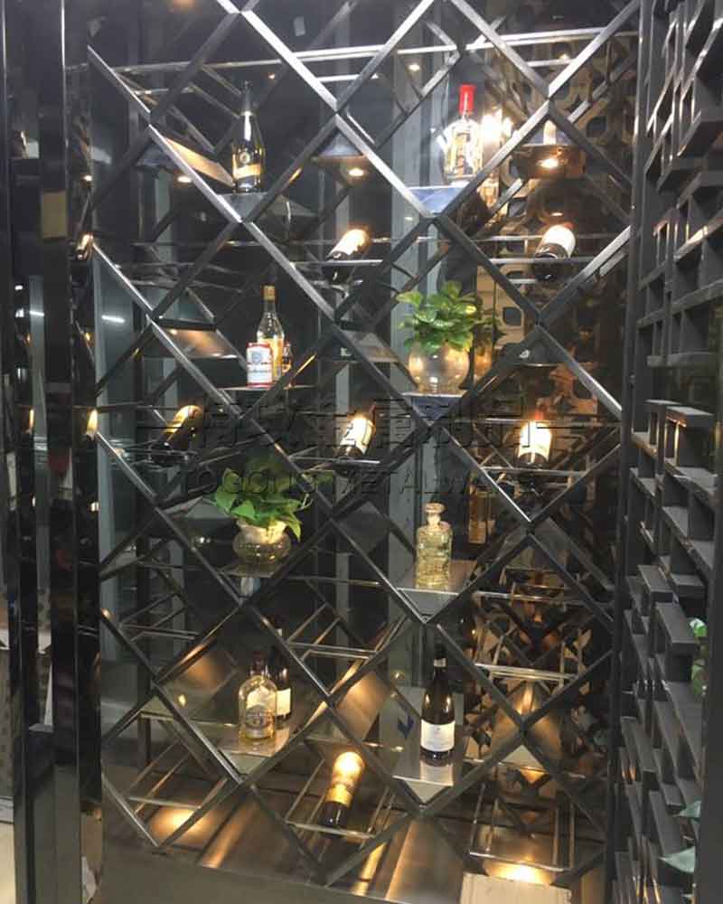 不銹鋼智能恒溫酒柜_弧形不銹鋼酒柜定制_酒店酒窖酒柜定制_彩色不銹鋼酒柜酒架
