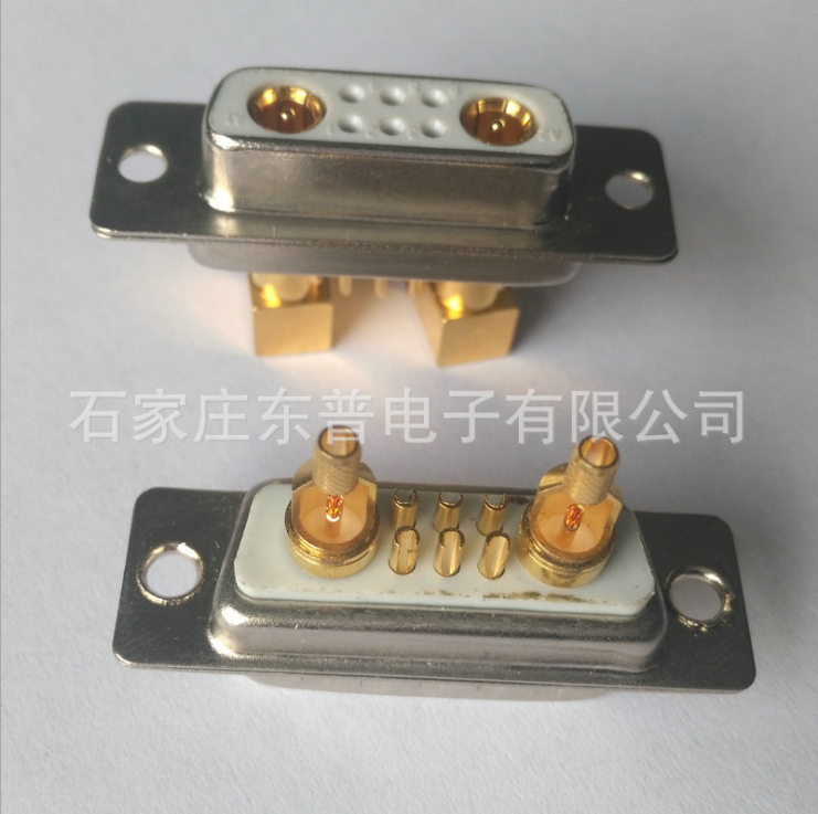 8w2板對(duì)板矩形電路混裝連接器，防水公母插頭線簧孔連接器
