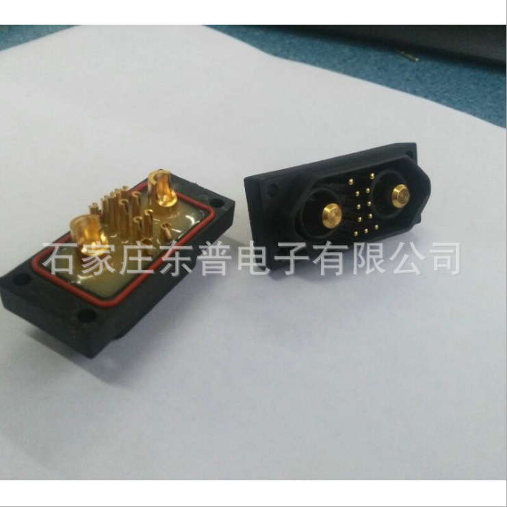 13W2防水叉腳，插頭線簧連接器，定制大電流混裝條形插孔連接器