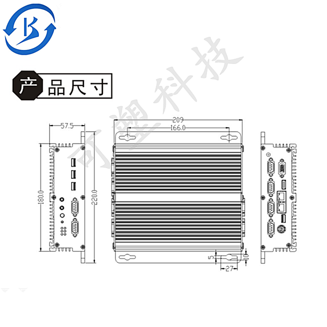 無(wú)風(fēng)扇一體機(jī)嵌入式X86工控機(jī)串口可塑科技安卓小主機(jī)